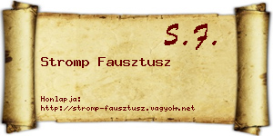 Stromp Fausztusz névjegykártya